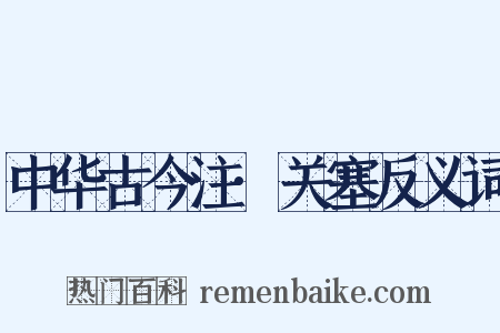 中华古今注·关塞反义词是什么意思的图片